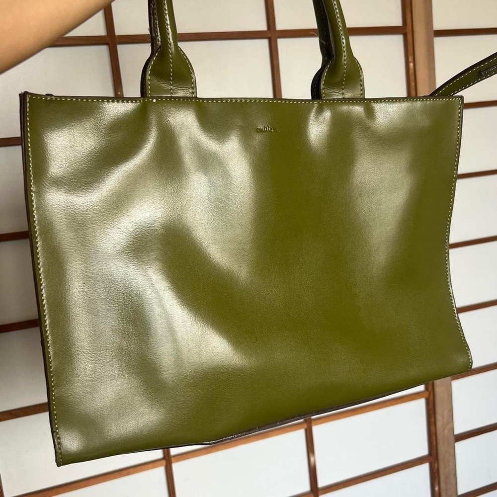 Olive Pleather Satchel